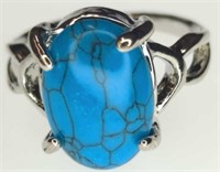 925 stamped turquoise ring size 5.75