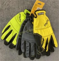 3pr Firm Grip Gloves Large