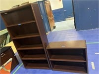 WOOD BOOK CASES - (1) 6', (1) 30" TALL (LOCATED