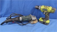 Metabo Angle Grinder WP1200-125-RT, Ryobi 18V