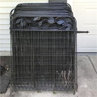 LAWN FENCE #1 - 12 SECTIONS OF BLACK COATED STEEL