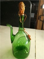 Italian Blown Glass Wine Decanter With Ice Chamber