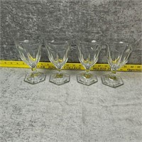 4 Vintage Heisey Fifth Avenue Colonial Glasses