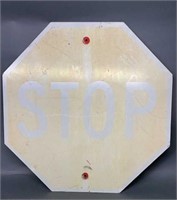 Faded 30" Metal Stop Sign
