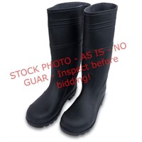 Adult Unisex Black Waterproof Work Boots Size: 10