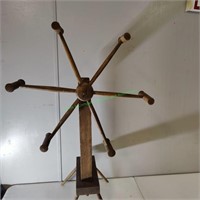 Antique Wooden Yarn Spool Wheel
