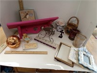 Pink shelf, Holiday Cards, Home Decor, Frames,