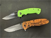 2 WarTech Folding Single Blade Knives