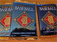 Baseball Sealed Pack Lot of 3 1991 Leaf Series 1