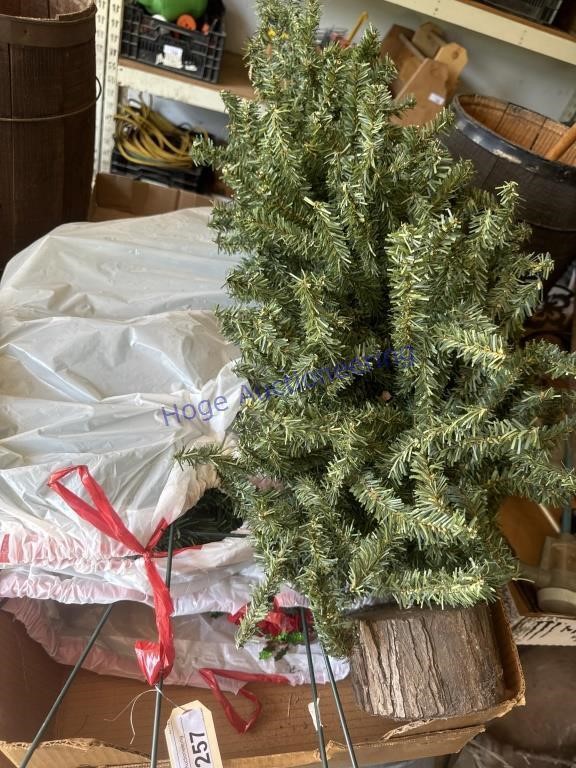 CEMETERY WREATH, CHRISTMAS WREATH, IN GARAGE