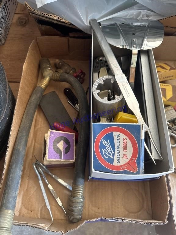 KITCHEN UTENSILS, POCKET KNIFE, SOLDER, IN GARAGE