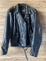 Diamond Plate Buffalo Leather Jacket - 2x
