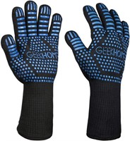 NEW (ONE SIZE) Heat Resistant Oven Gloves-Blue