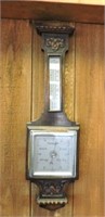 English-Made Weather Station, Wood Case, 23" T