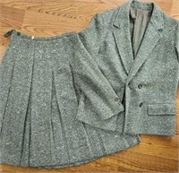 1960s Junior Mates Wool Skirt and Blazer Set