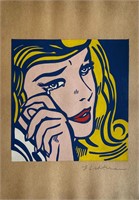 Roy Lichtenstein Mixed Media on Paper-Signed-COA