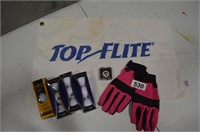 New golf balls, top flite towel, gloves and marker