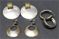 3 Sets of Sterling Silver Earrings