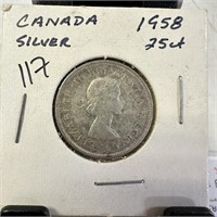 1958 CANADA SILVER QUARTER