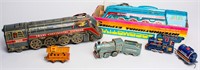 Toy Mixed Lot Vintage Tin Litho Locomotives, Train