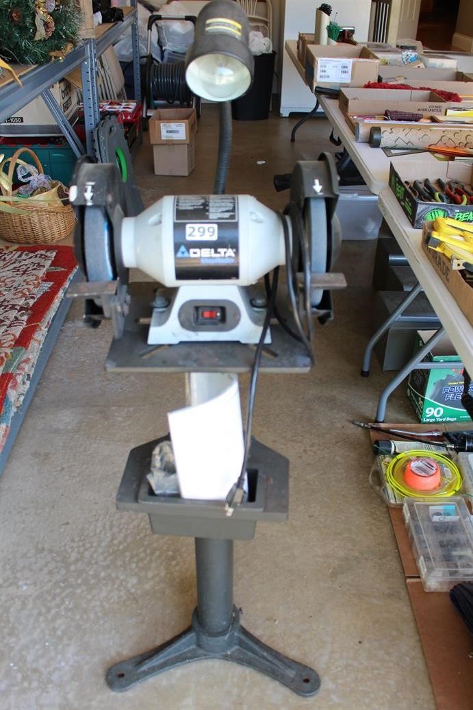 Delta 8? grinder with light and floor stand