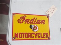 12x8 Indian Motorcylces porcelain sign