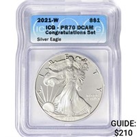 2021-W American Silver Eagle ICG PR70 DCAM