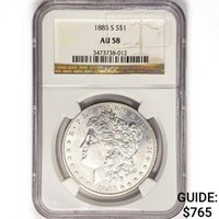 1885-S Morgan Silver Dollar NGC AU58