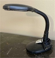Verilux black adjustable head table lamp