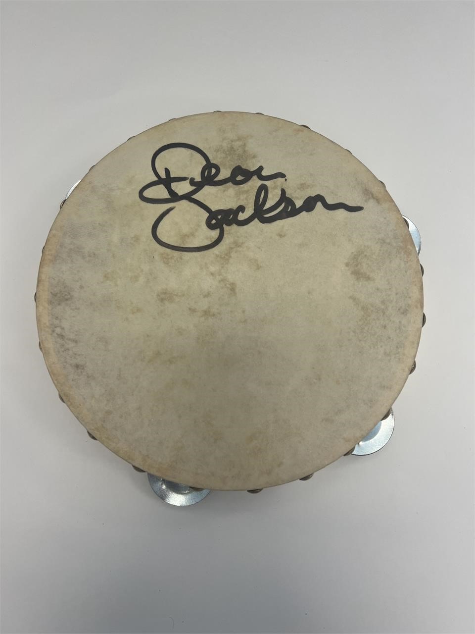 Deon Jackson signed tambourine