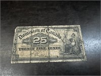 1900 Twenty Five Cents CDN Currency