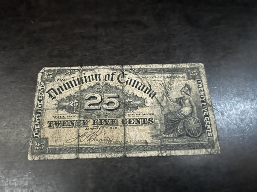 1900 Twenty Five Cents CDN Currency