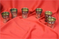 Lot Of 6 Sterling Shot Glass Cups