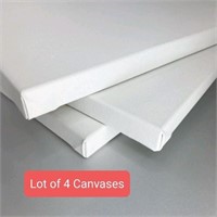 Lot of 4 Canvases - Extra Large Blank White Framed