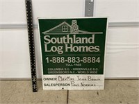 Southland Log Homes Masonite Sign