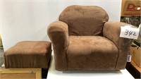 Keet kids chair and ottoman. Chair is 45.5” tall