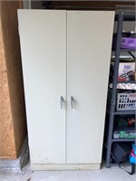 Metal Two Door Four Shelf Storage Cabinet