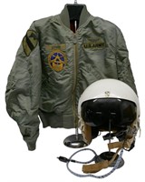 Vietnam Named 1st Cav Flight Jacket & Helmet