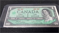 1867-1967 Centennial Of Canadian 1 Dollar Bill