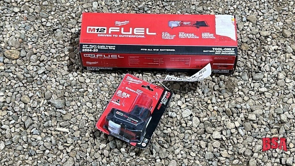 Unused Milwaukee M12, 3/8" Right Angle Impact w/