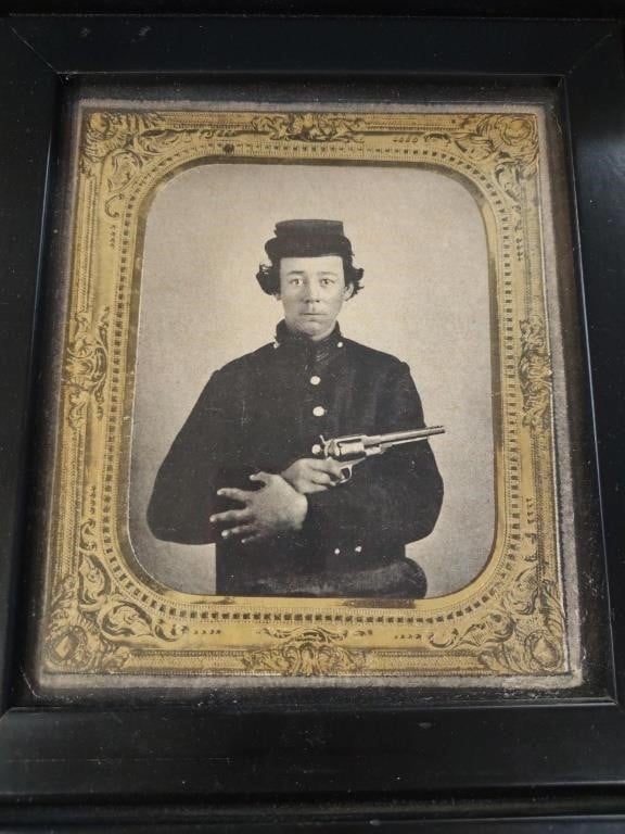 Framed Civil War Picture - 10" x 12"