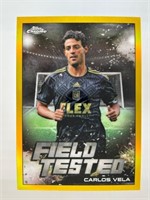Soccer Carlos Vela 2022 Topps Chrome Gold Refracto