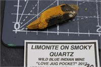 Limonite On Smoky Quartz, 4.2 Grams