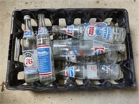Tray Lot of Vintage Pepsi Bottles
