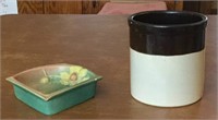 2 Roseville Stoneware Items