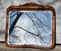 Large Victorian Oak Mirror 31" x 32 3/4"
