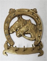 Solid Brass Key Holder Horseshoe Horse Lot C