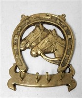 Solid Brass Key Holder Horseshoe Horse Lot D