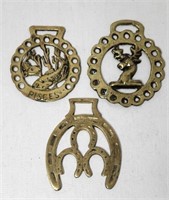 Brass Horse Ornaments (3x) Lot H