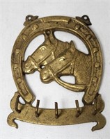 Solid Brass Key Holder Horseshoe Horse Lot A